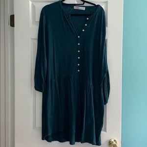 Boho loose blue dress